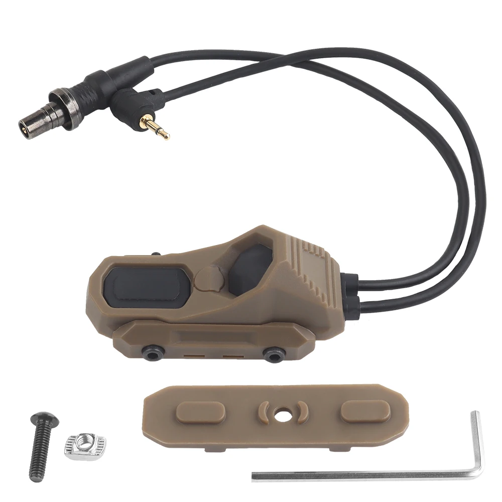 AXON Pulsante a due fili Pressostato attivato remoto Torcia tattica PEQ Laser SF/2.5/Spina gru, adatto per guida Picatinny