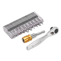 12PCS Mini Ratchet Screwdriver Bits Set with Ratchet Wrench for Automotive Repair Tool Kit FO-9212