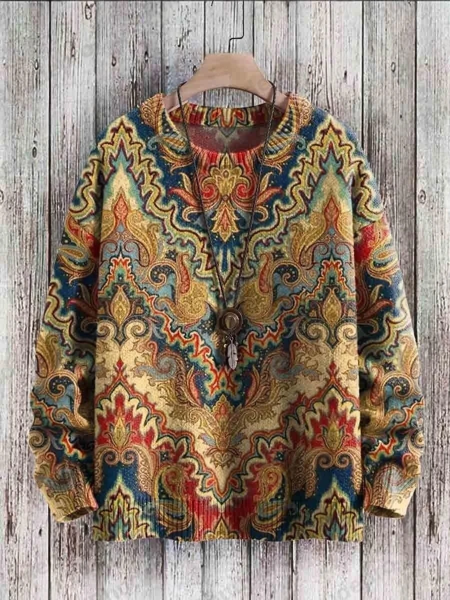 Christmas Cartoon Mushroom Pet Skull Sweater Graffiti Retro Vintage 3D Print Pullover Casual Unisex Winter Streetwear