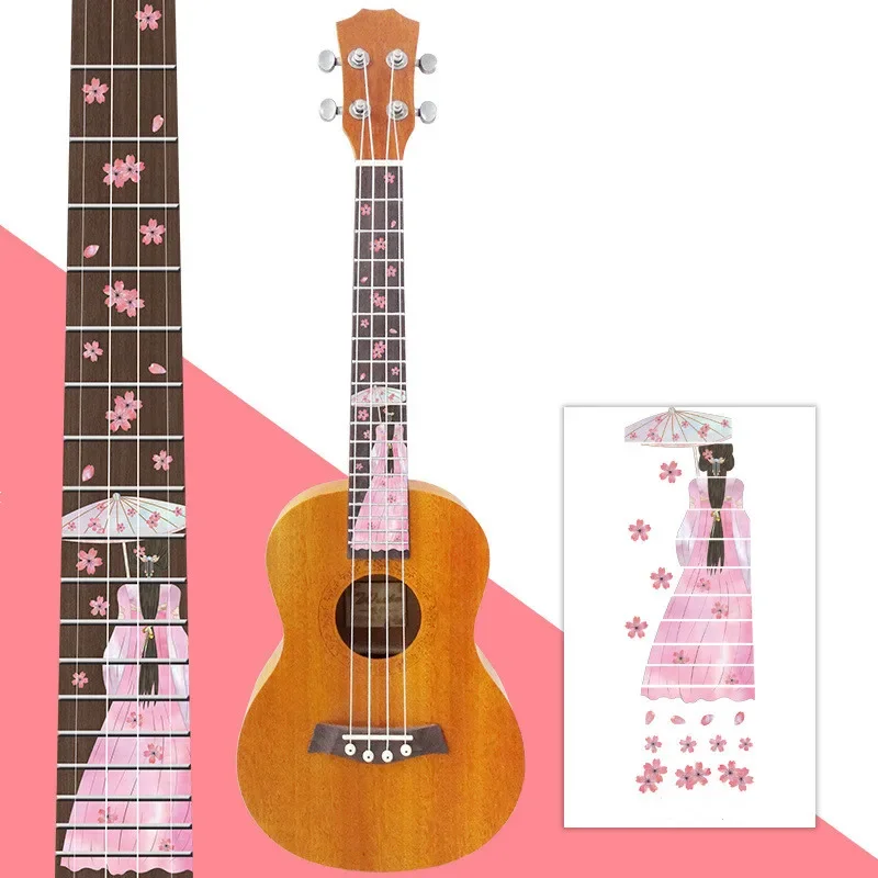 Novelty Cross Inlay Decals Guitar Fretboard Stickers Electric Acoustic Guitar Bass Fingerboard Sticker Ukulele Decorative Decals