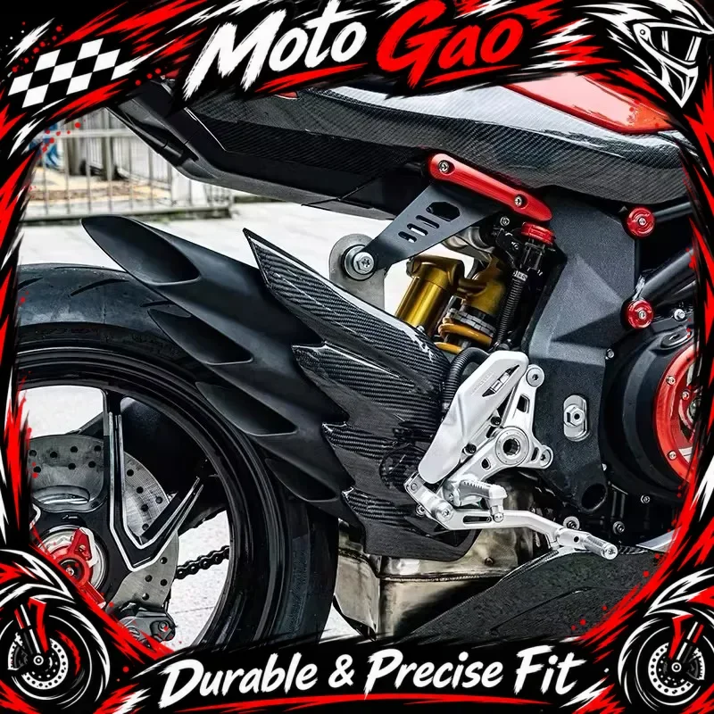 Carbon Fiber Exhaust Pipe Heat Protection Cover Suitable QJMOTOR SRK921RR Motorcycle Anti‑Scald Guard Mod Accessories