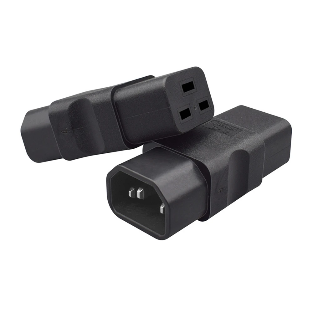 C14 to C19 Power Adapter Plug 10A Male to 15A Female Converter 250V Pure Copper Conductor Socket Connector Adapter