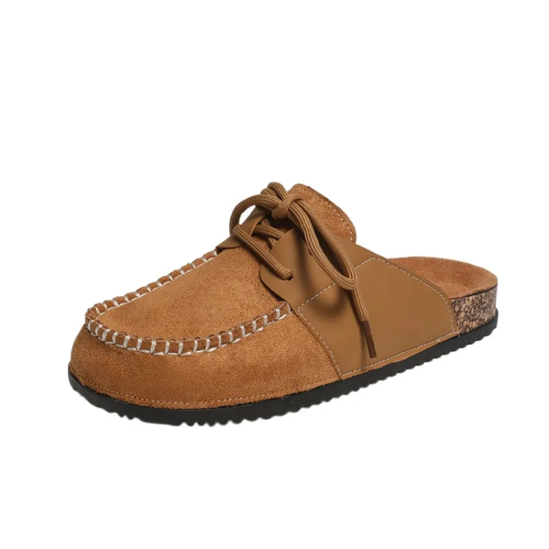 Ladies Slippers Winter New Fashion Casual Baotou Round Head with  Sponge Cake Slippers Indoor Office Shoes Plus Size 43