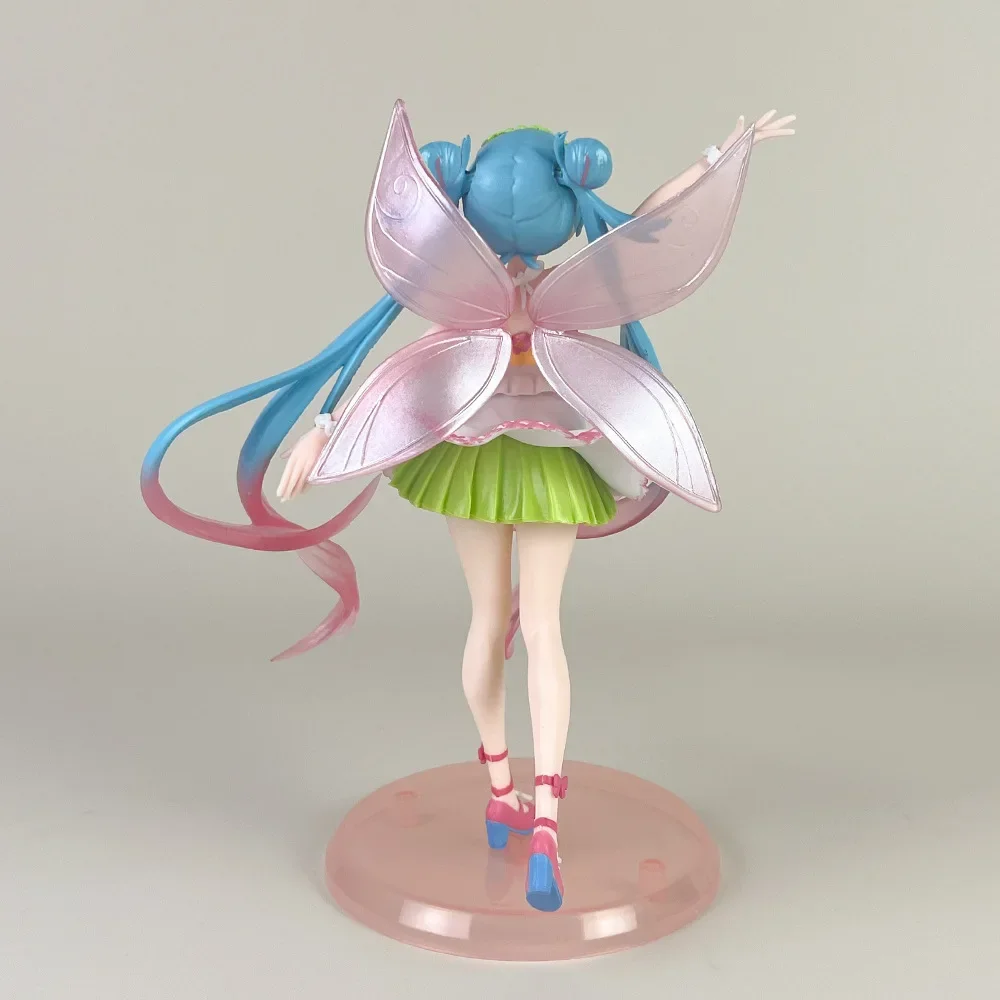 20cm Hatsune Miku Anime Girl Figures Cartoon Cherry Blossom Miku Butterfly Fairy Doll Mode Figurines Kids Toys Gifts Ornament