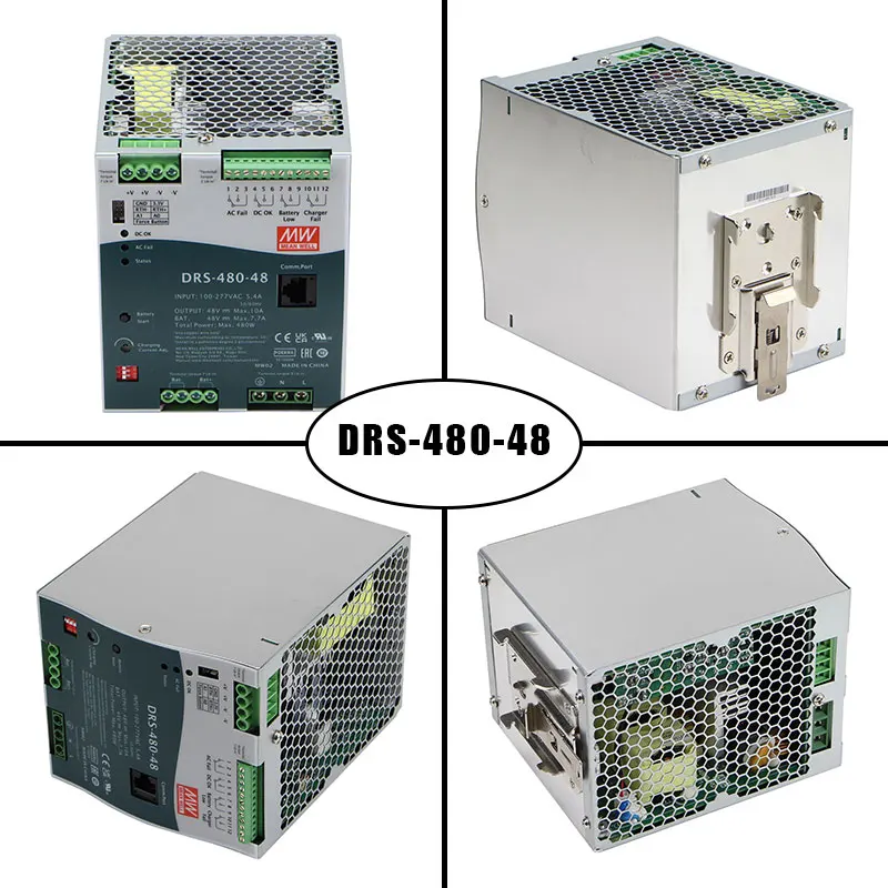 Imagem -04 - Meanwell Drs480 Tudo-em-um da Fonte de Alimentação 480w 24v 36v 48v ac dc Unidades de Alimentação com dc Ups Carregador de Bateria