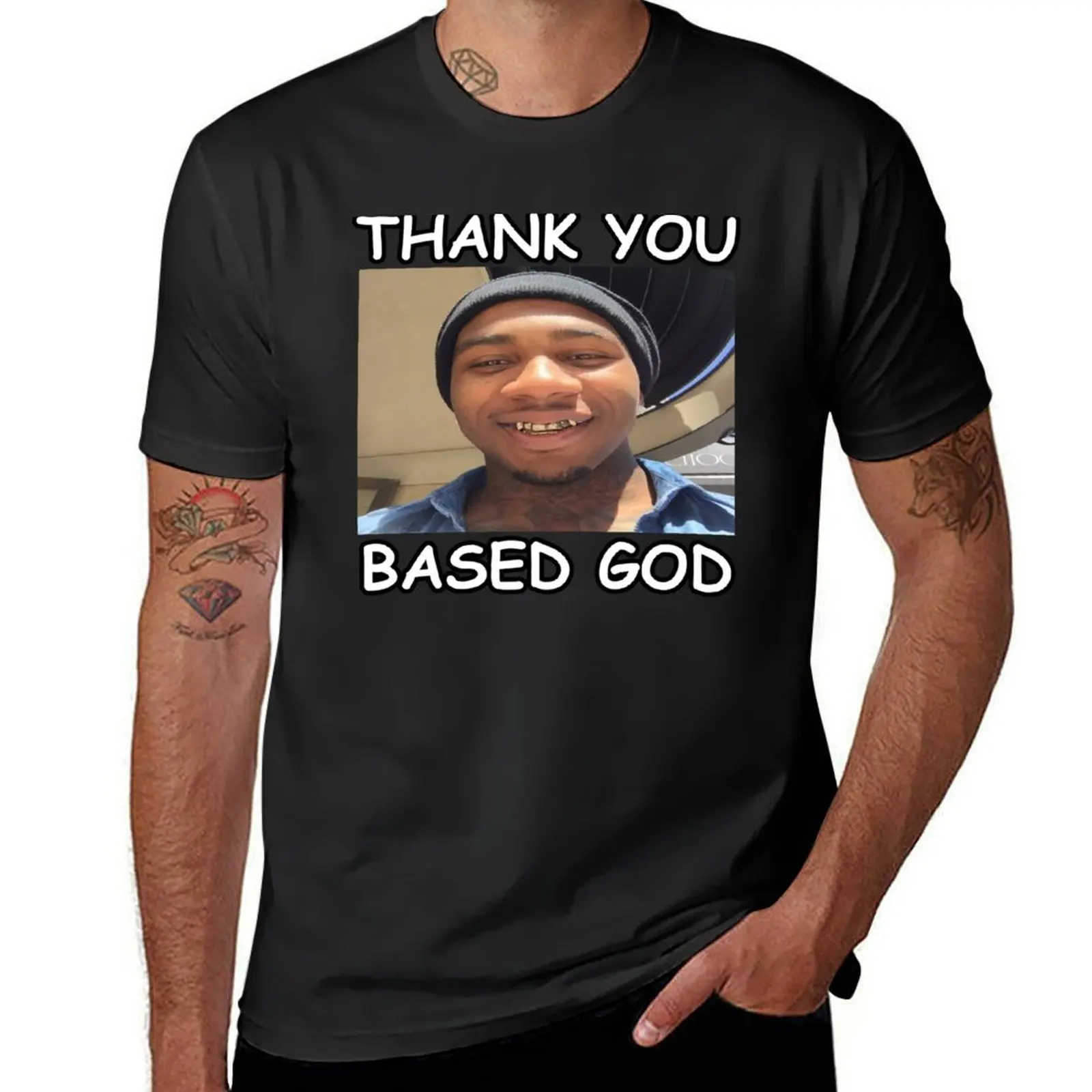 LIL B THANK YOU BASED GOD TYBG T-Shirt plus sizes tees blanks cute clothes heavy weight t shirts for men