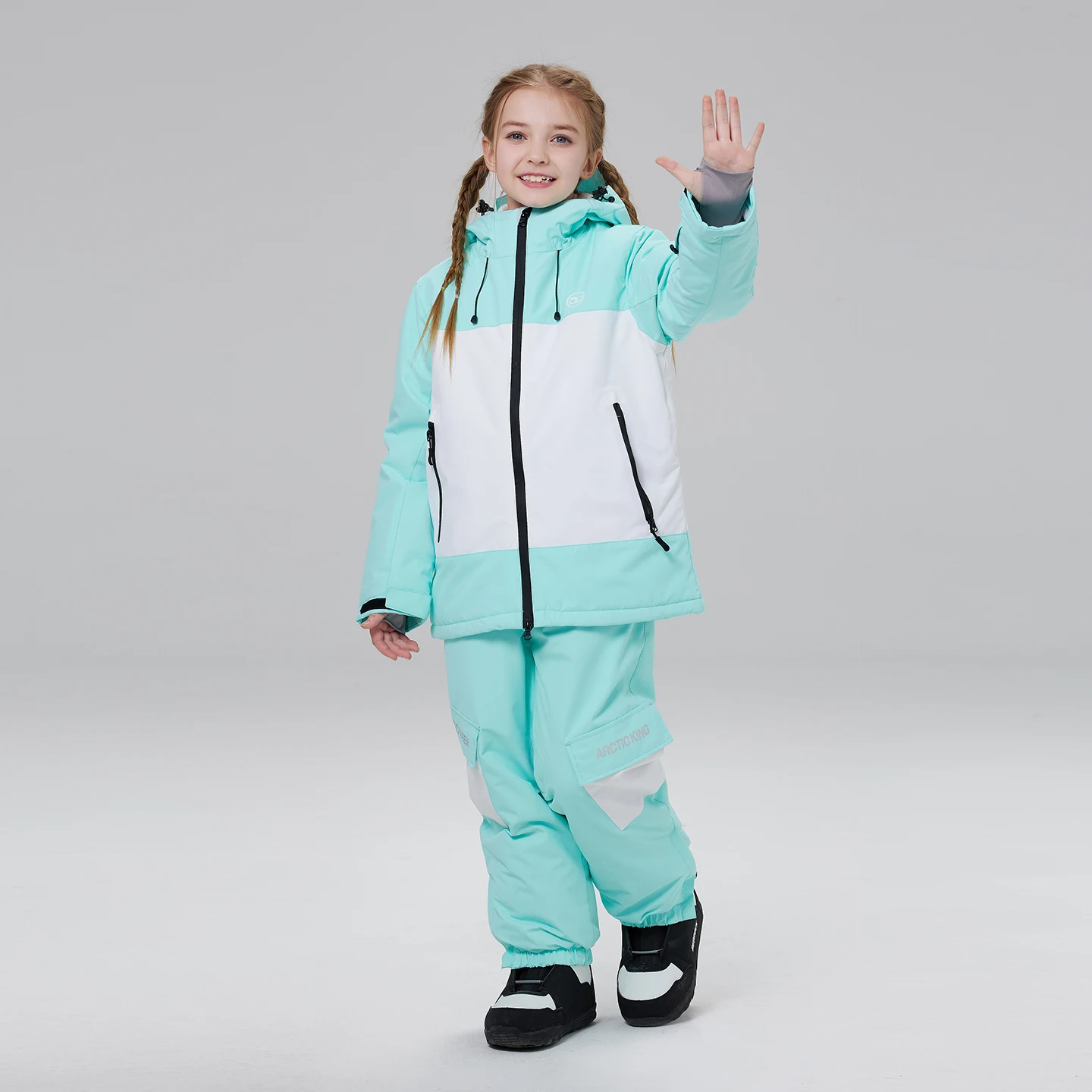 

-30, Children's Snow Suit, Snowboard Clothing Sets, Winter Wear, Ski Coat and Strap Pant, Kids Costumes, Boy‘s and Girl's
