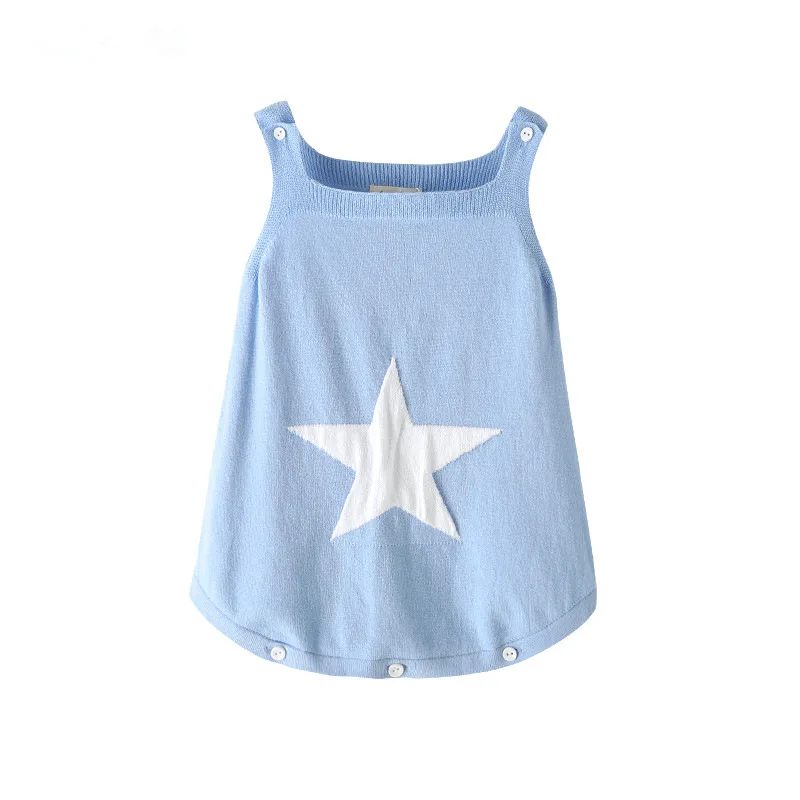 

ICJAEHAO Newborns Baby Onesie Knitted Bodysuit Strap Baby Cotton Clothes Boy Grils Star Climbing Rompers One Piece 2024 Autumn