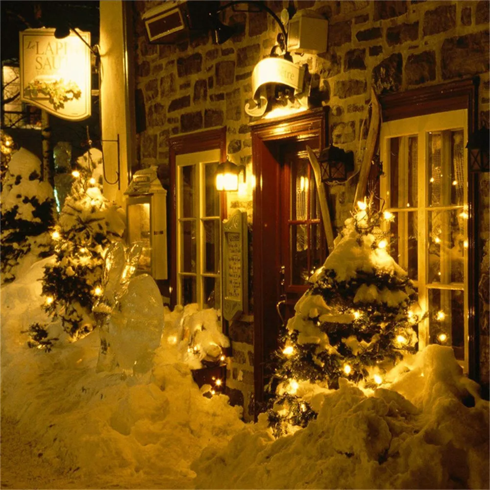 Guirnalda de luces navideñas con batería, cadena de alambre de cobre, 10M, jardín al aire libre, hogar, dormitorio, decoración de fiesta