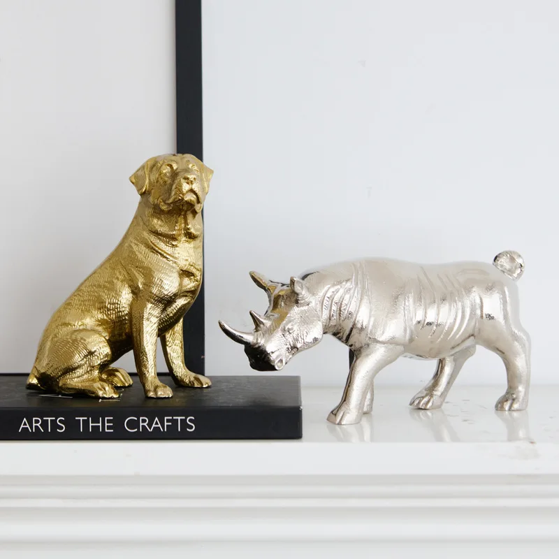 Creative light luxury animal ornament, cow gold ant butterfly beetle grasshopper tabletop metal ornament