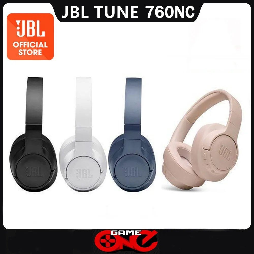 Original JBL Tune 760NC Foldable Over-Ear Wireless Headphones with Active Noise Cancellation JBL T760NC sports headset