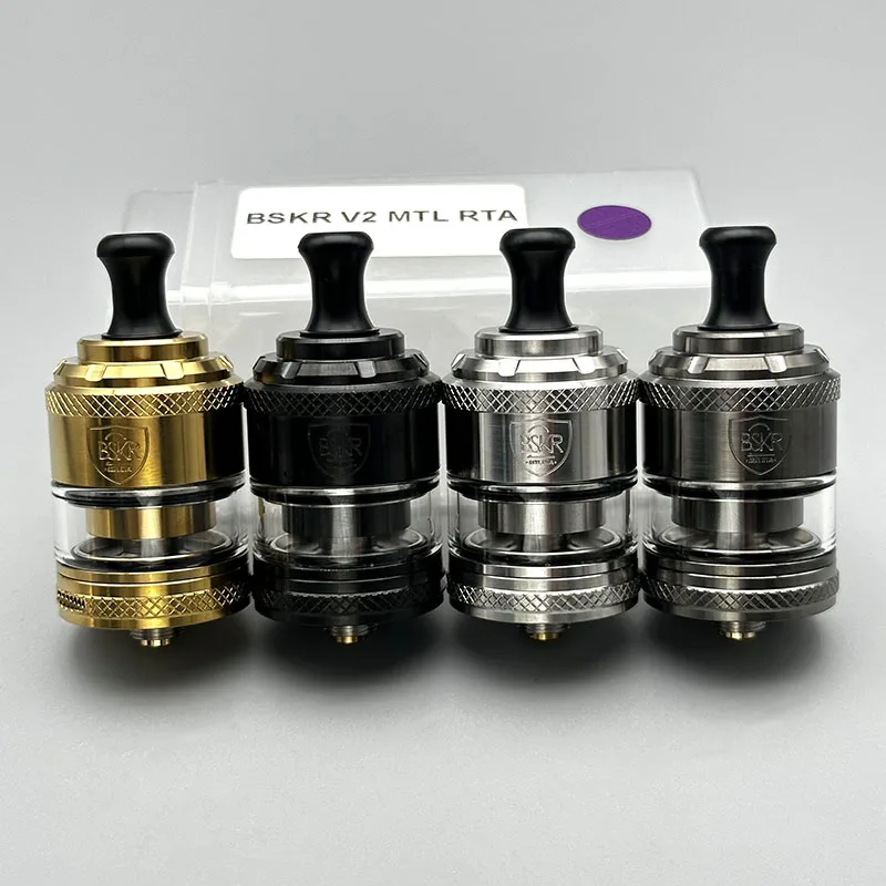خزان vape Berserker v2 vape BSKR MTL RTA V2 24 مللي متر 316ss 3 مللي ملء علوي ملف واحد مدخل تدفق الهواء خزان قابل للتعديل قابل لإعادة البناء