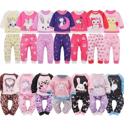 Pyjama animal kawaii imbibĂ© pour bĂ©bĂ© Reborn, accessoires de vĂȘtements au beurre, jouets pour filles, Our Generation, 43 cm, 18 po, 2 piĂšces par ensemble