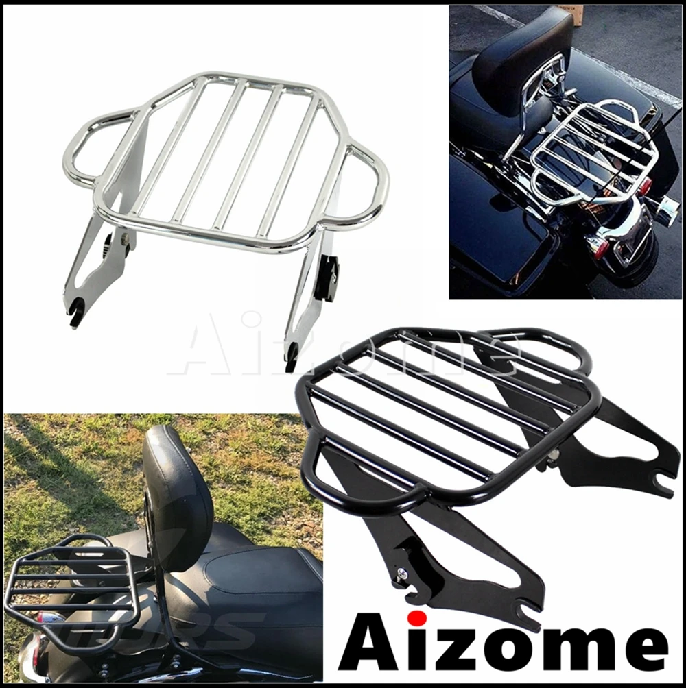 

Motorcycle Detachable Backrest Sissy Bar Luggage Rack For Harley Touring Road King Electra Street Glide FLTR FLHR FLHX 2009-2021