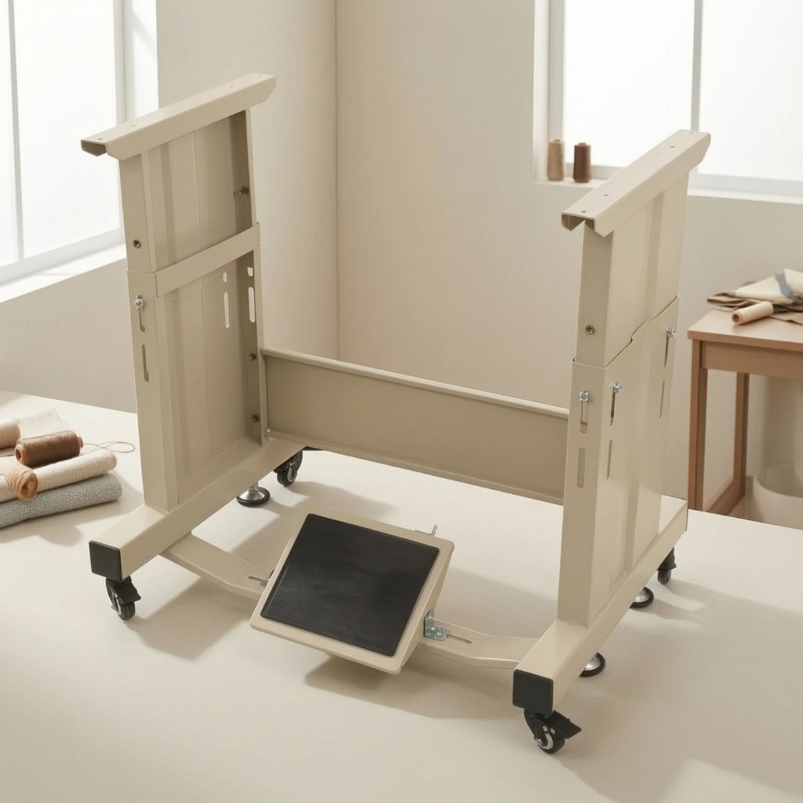 Sewing Machine Frame with Foot Pedal Industrial Sewing Machine Table Frame Foot Pedal Riser Sturdy Stable for Tailors - view 4
