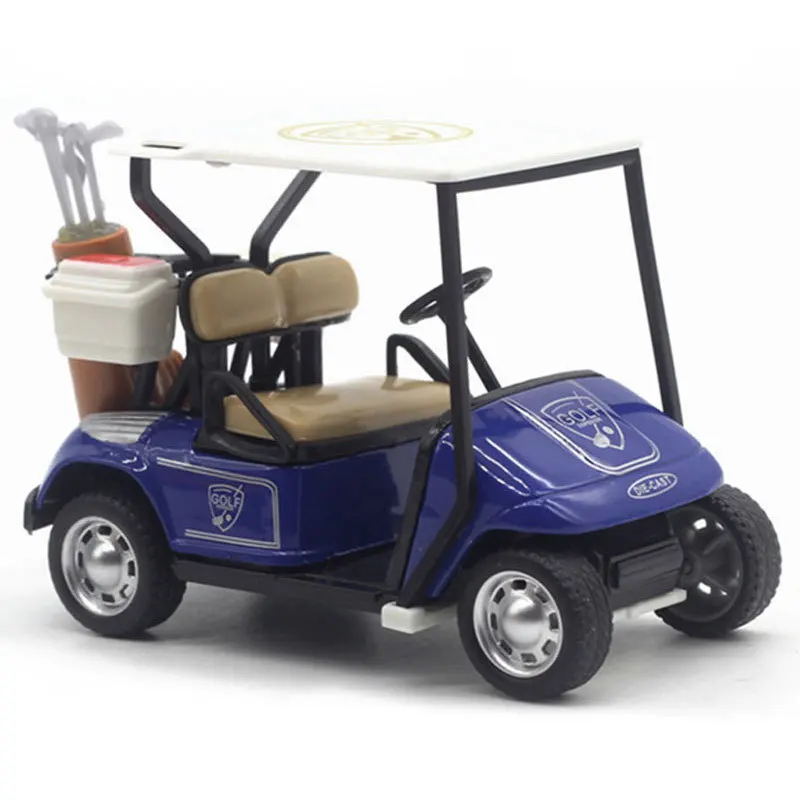 Chariot de Golf à inertie en alliage 1:36, modèle de jouet de Simulation pour enfants, voiture à tirer, chariot de Golf, ornements de jeu de bureau, cadeau d'anniversaire pour garçons