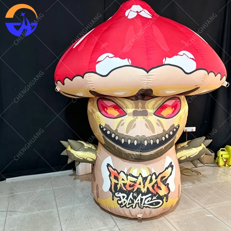 Customized inflatable horror monster mushroom model Halloween outdoor shopping mall advertising activity decoration props