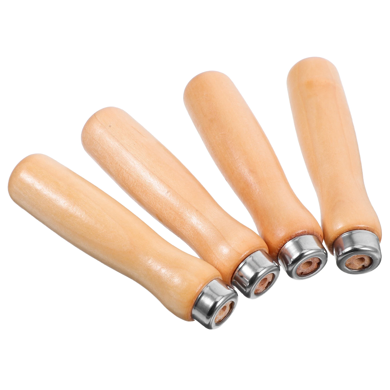 

4pcs Wooden Handle File Spare Parts Ergonomic Replacement for Woodworking Metalworking DIY Great Material Quality Wood Reducing