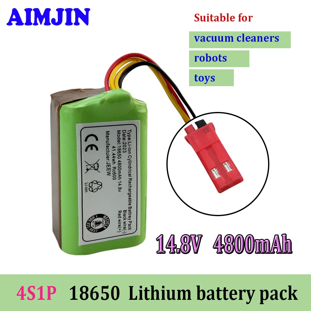 

14.8V 4800mAh vacuum cleaner battery - Xiaomi G1 4S1P 18650 lithium-ion robot vacuum cleaner battery backup battery