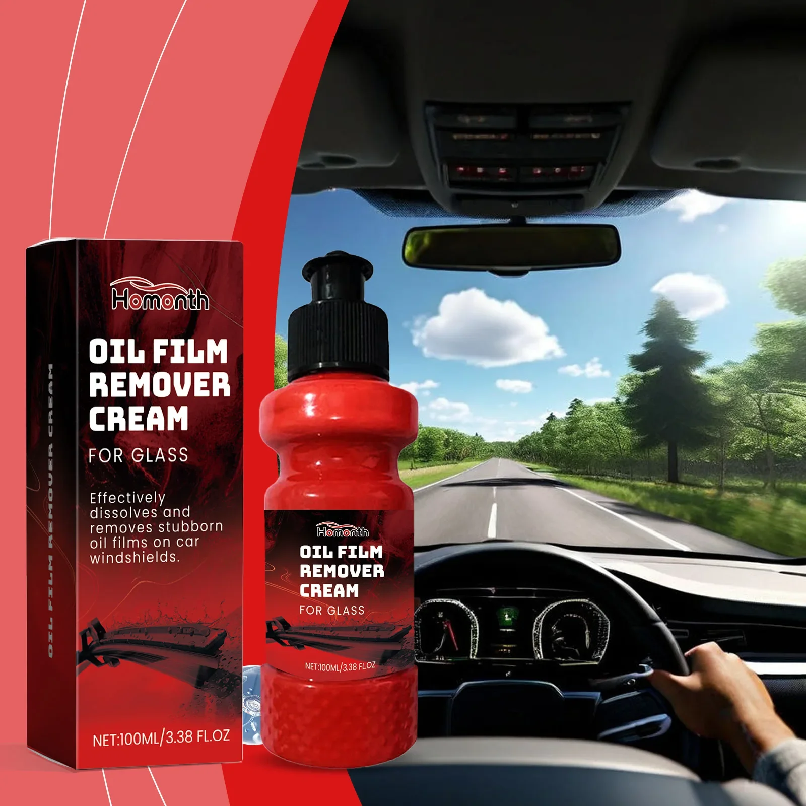 

Auto Windshield Oil Film Paste Car Glass Coating Dirt Reduction Coating Renovation Shining Cleaner Enhance Driving Vision