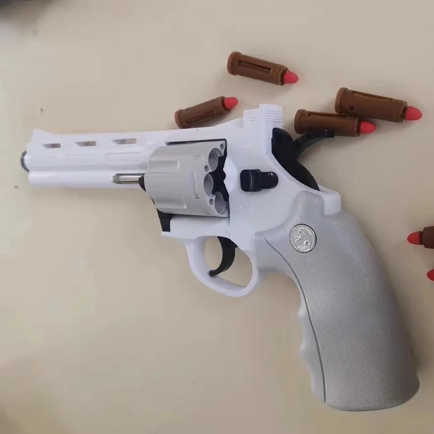 Auto-Loading Tactical Revolver Toy Gun Training Outdoor Shooting Game Education Toy Model for Kids Boys Adults Gifts