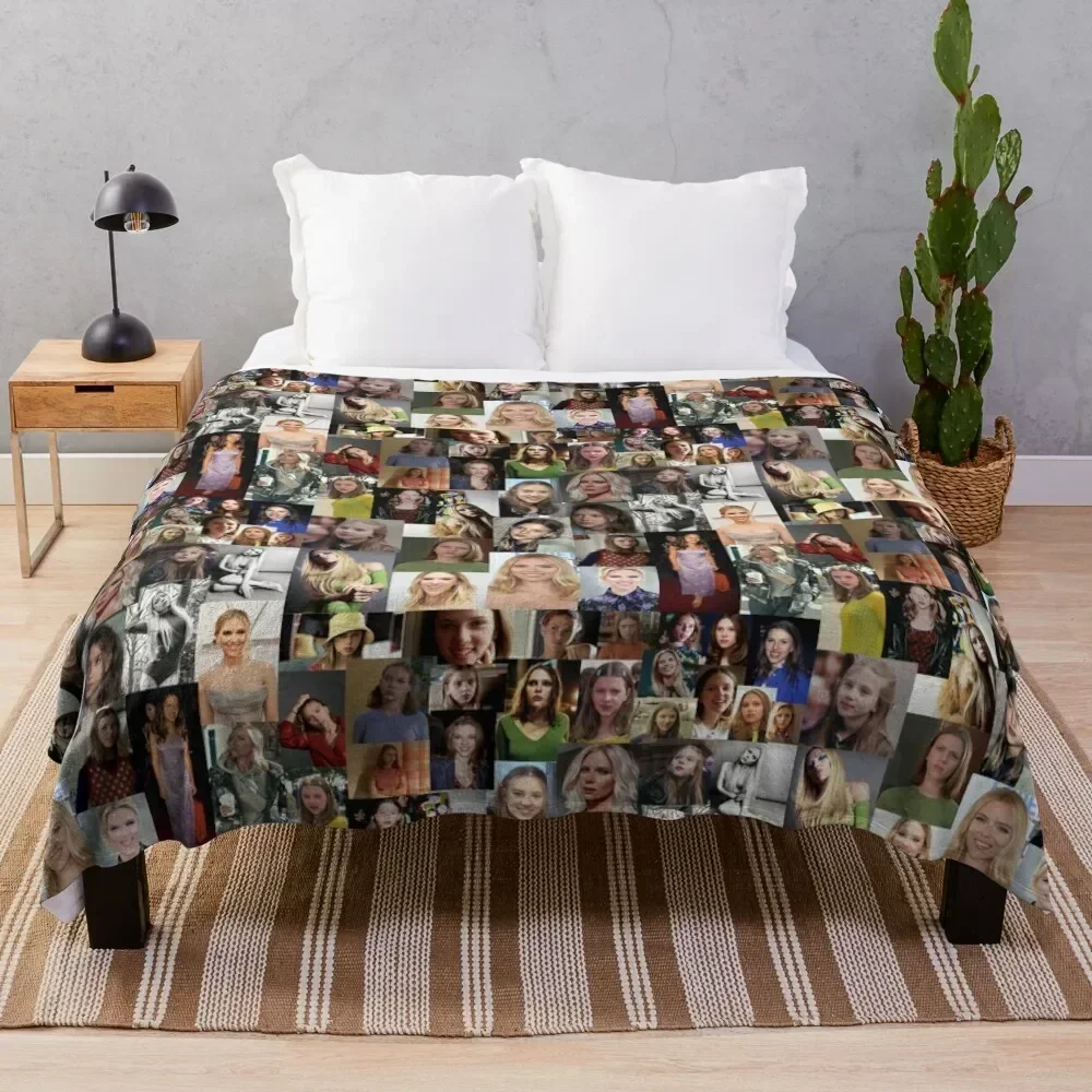 Scarlett Johansson (version 2) Throw Blanket Winter beds Shaggy Soft Plush Plaid Thin Blankets