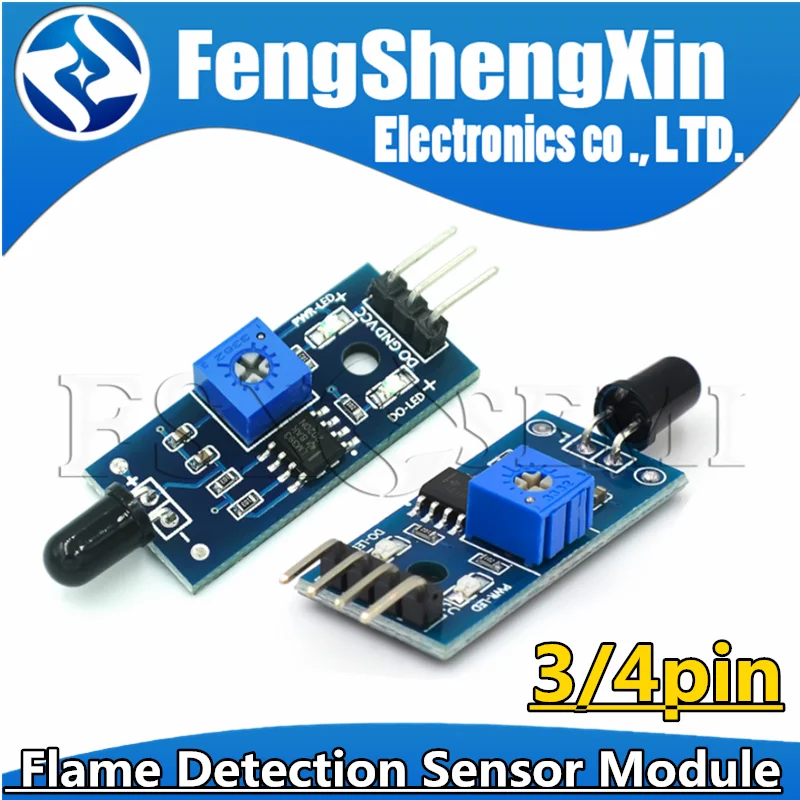 1pcs LM393 3/4 Pin IR Flame Detection Sensor Module Fire Detector Infrared Receiver Module for arduino Diy Kit