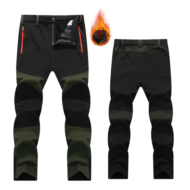 

2025 новые осенние и зимние мужские модные теплые ветрозащитные брюки для походов, рыбалки и кемпинга