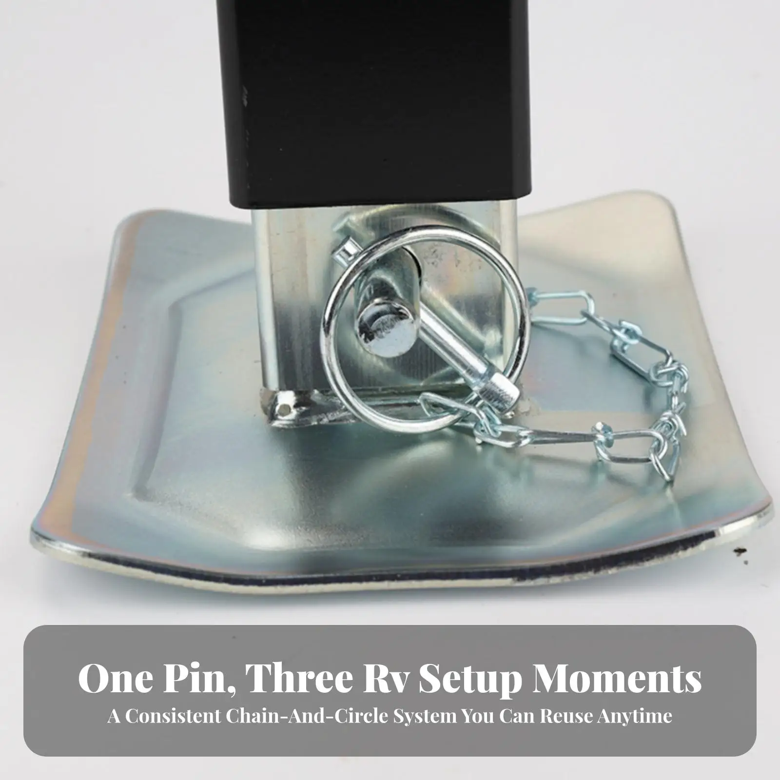 Trailer Jack Pin with Chain Heavy-Duty Hardware Long-Lasting for RV Owners
