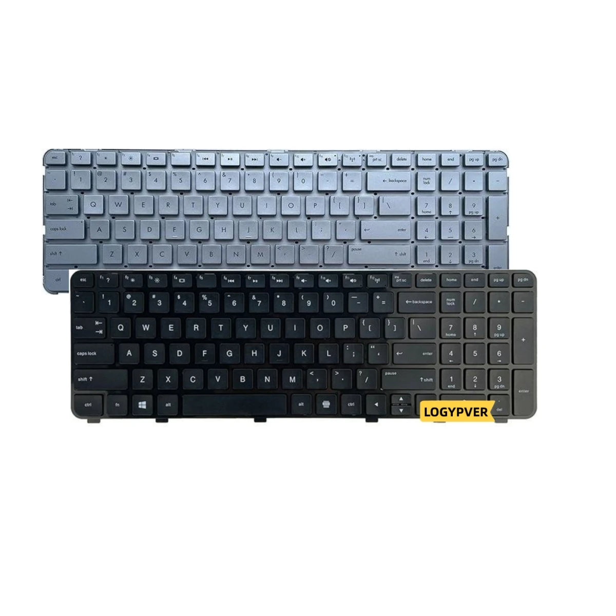 

US Keyboard for HP Pavilion DV6-6000 DV6-6100 6101 6151 6153 DV6-6200 DV6-6b00 dv6-6c00 Laptop English Black Silver