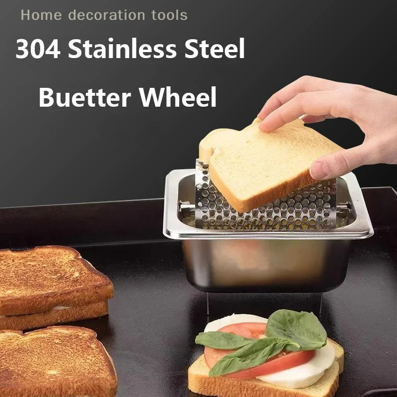 

Butter Wheel For Evenly Spread Stainless Steel Melted Dispenser Roller Kitchen Gadgets American Burger Tool Baking Pastry Tool