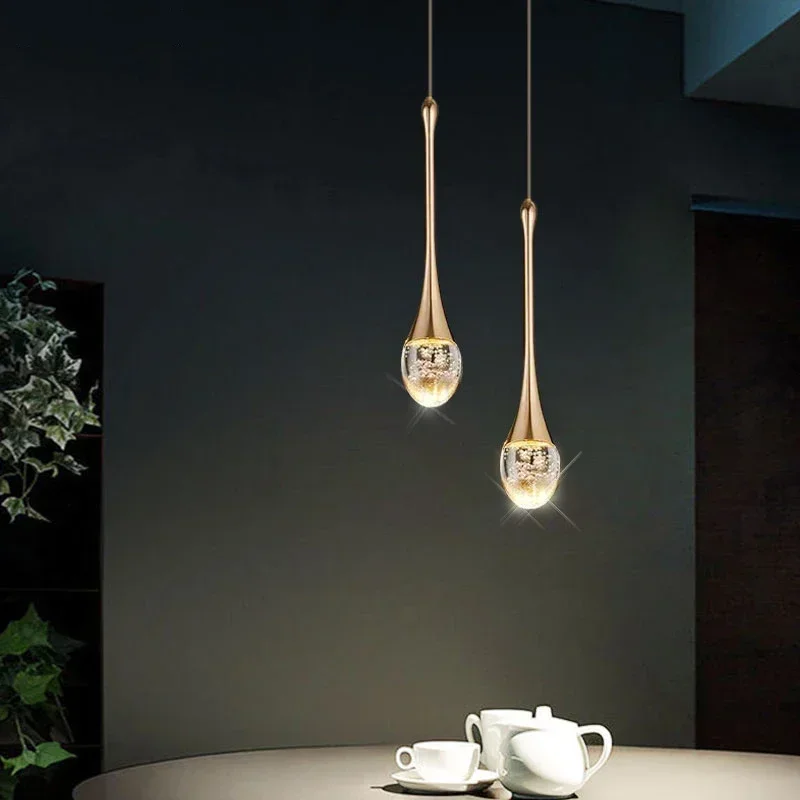 

Modern Bubble Crystal Chandelier Hanging Lamp Pendant Lights for Dining Room Bedroom Bar Cafe Pendant Led Lamp Home Decoration