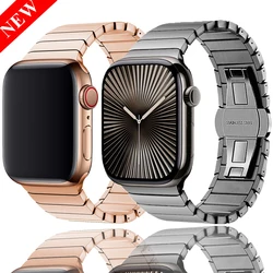 Stainless Steel Strap For Apple Watch Series 11 10 9 SE3 46mm 45mm 41mm 38 42 40 44mm Bracelet Iwatch Ultra 3 2 49mm Metal Band