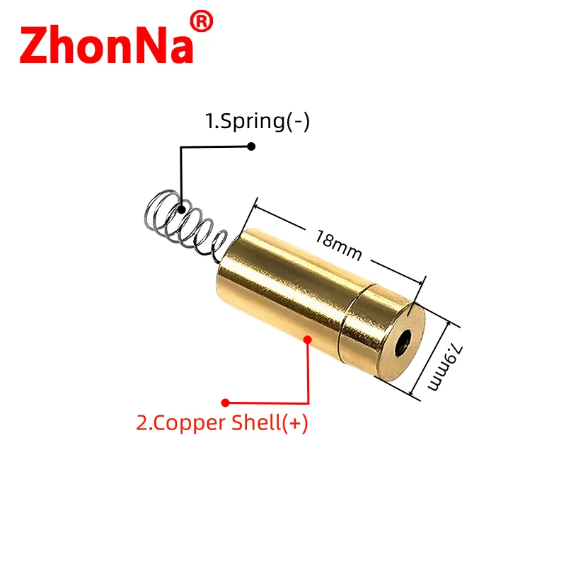 Módulo de laser vermelho 650nm 5mW - Módulo de ponto, componente de posicionamento e mira a laser, irrigação de cabeça de cobre semicondutor