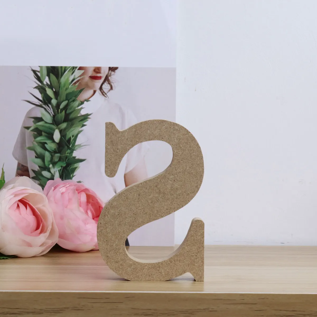Wooden Alphabet Letters Pine Material Wall Letters for Early Learning Literacy Home Wall Garden Wedding Decoration Set