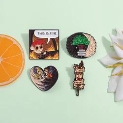 Comedy TV Show Cartoon Enamel Pins Creative Fantasy Movie Character Lapel Badge Clothes Accessories Metal Brooches Jewelry Gift