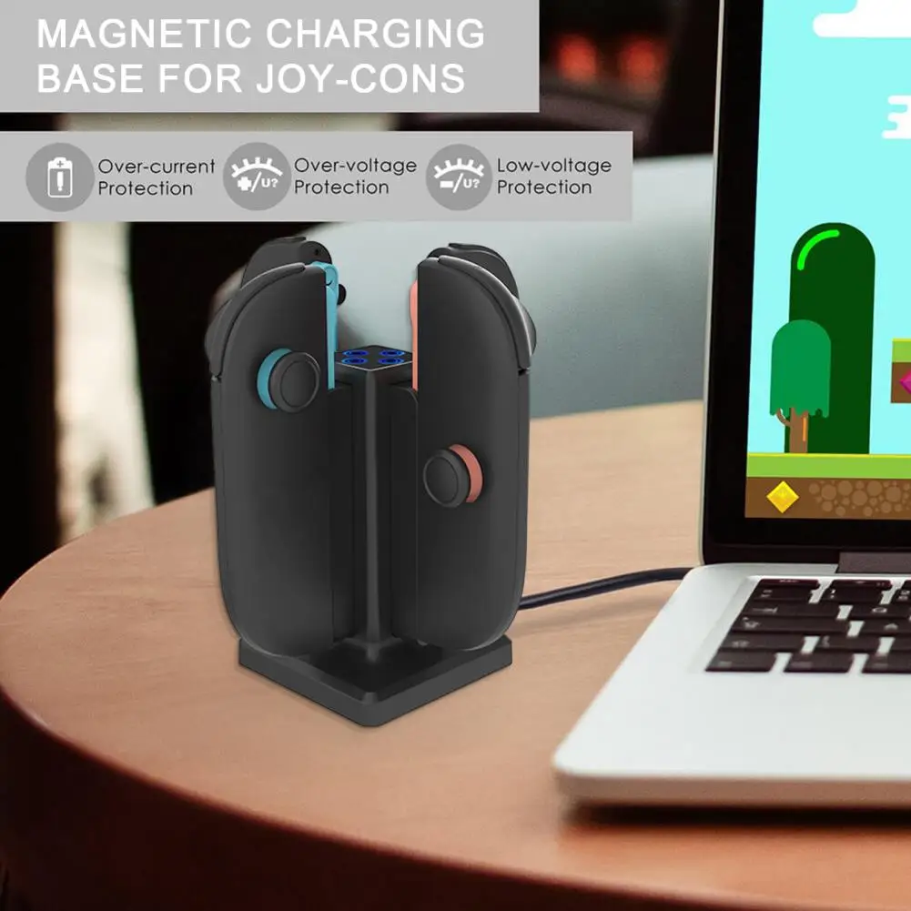 2025 Charging Dock for Nintendo Switch 2 Joy-Con 4-In-1 Game Controller Charging Base 4-Port Magnetic Gamepad Charger Charging S