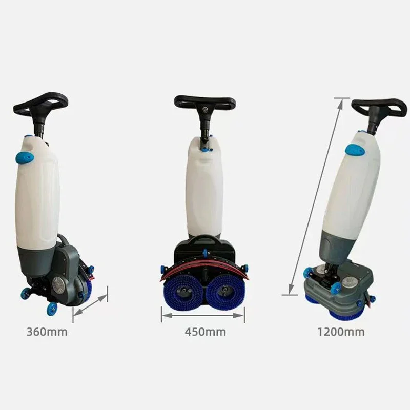 Cordless Automatic Floor Scrubber Battery Powerful Wet and Dry Cleaning Vacuum Cleaner Mop Household Industry Sweeper Cleaner