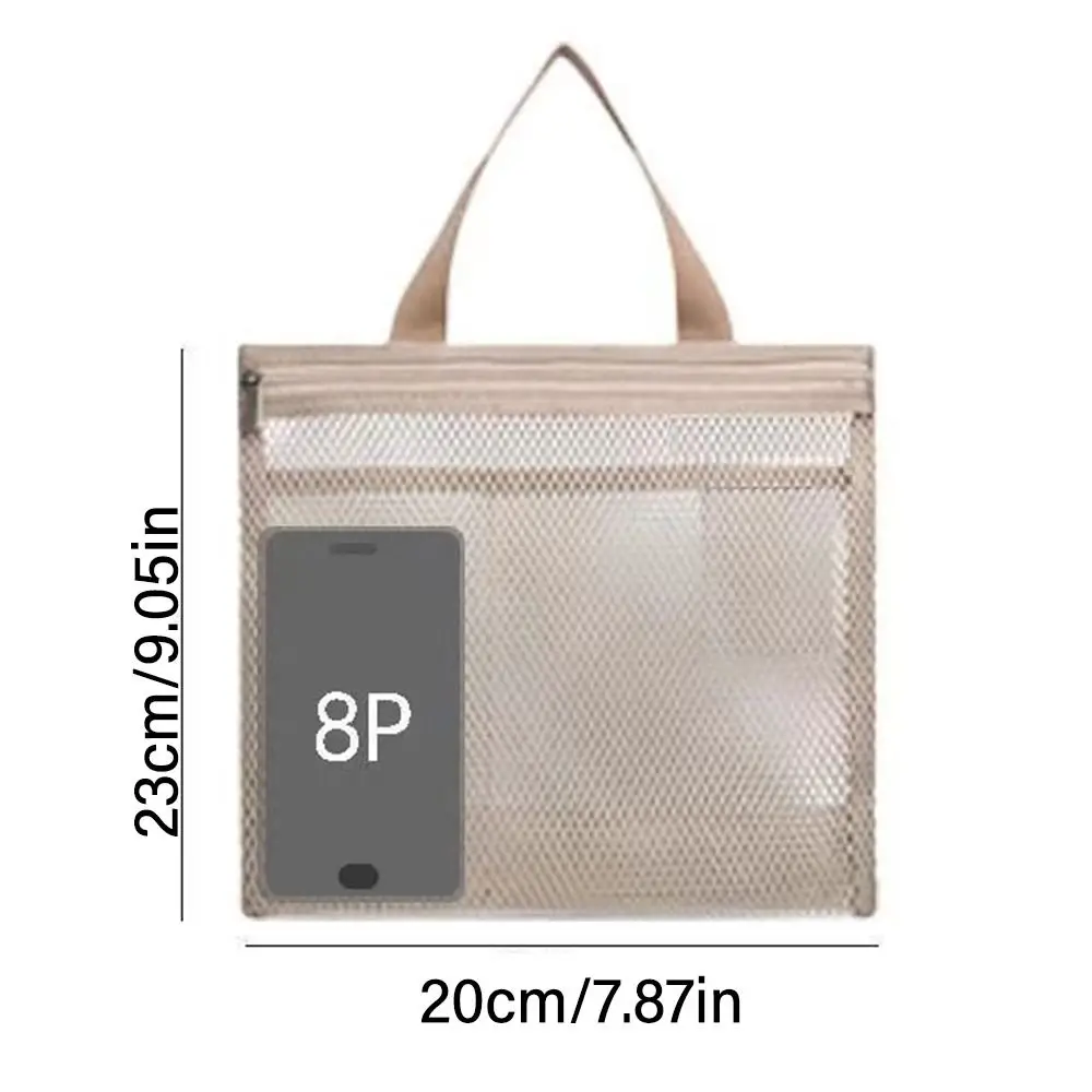 with Zipper Mesh Shower Bag Portable Ultra Light Quick Dry Toilet Bag Hanging Mesh Bag Bathroom