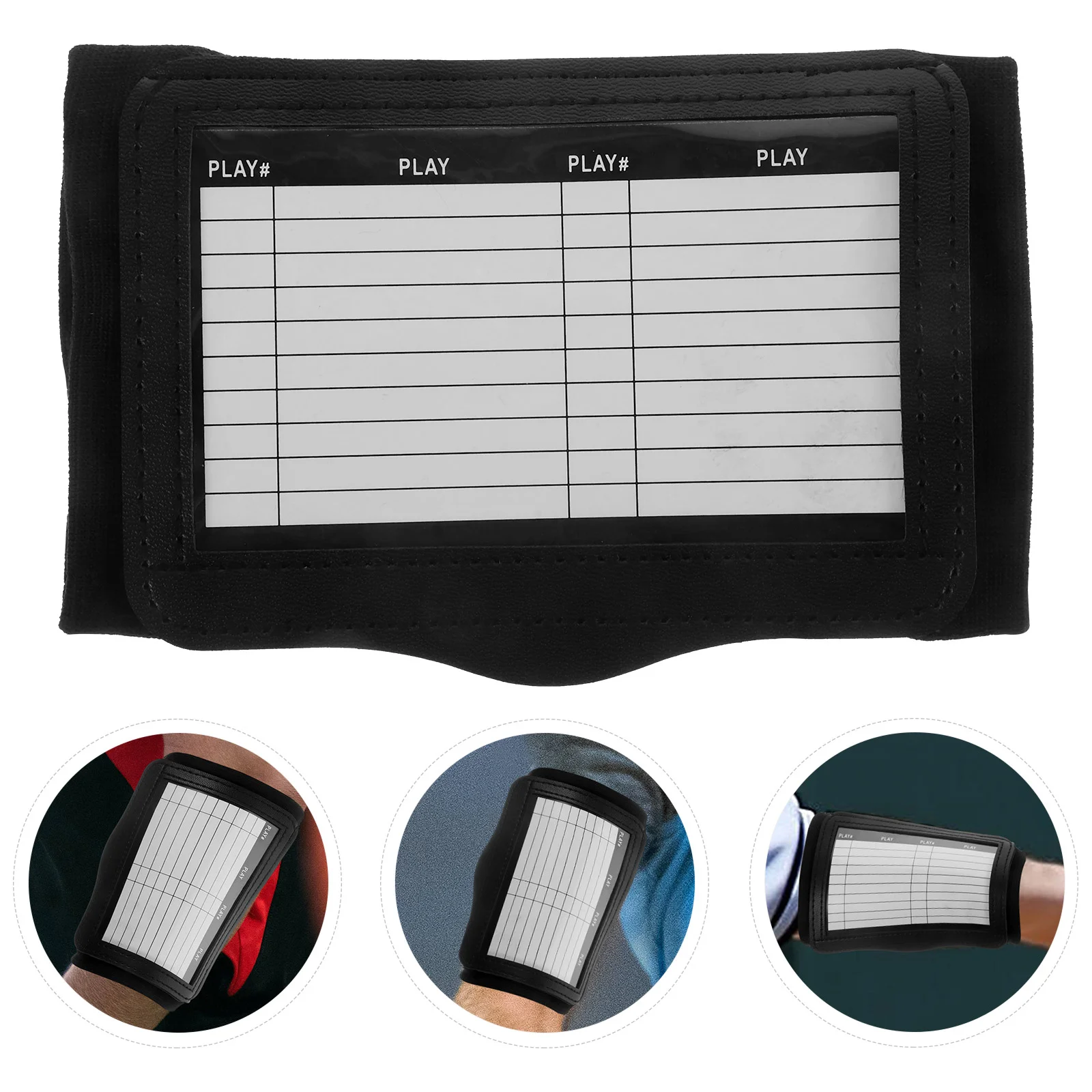 2 Pcs Basketball Whiteboard Clipboard Baseball Playbook Wristband Coaching Black Football Child