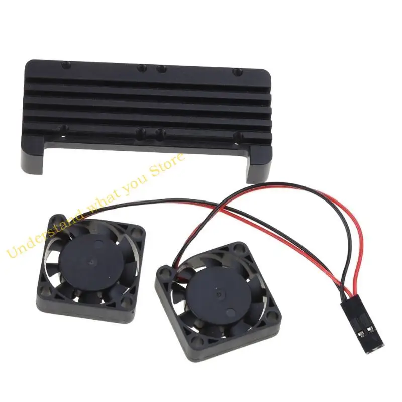 

J60A Aluminum Alloy Heatsink Enclosure for Raspberry 2 for W Dual Fan Heat Sink for Case Double Cooling Fans Cooler R