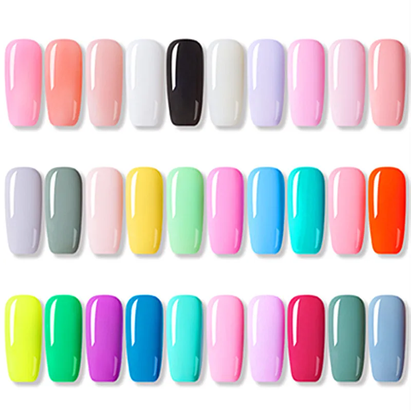 Esmalte de uñas en gel, esmalte de gel de Color, esmalte de uñas UV, imprimación de manicura, capa superior, barniz de gel para decoración de uñas con purpurina híbrida semipermanente