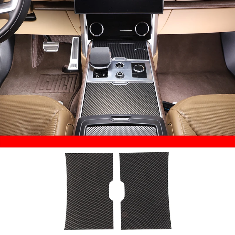 For Land Rover Range Rover Vogue 2023+ ABS carbon fiber car center control tea cup panel decorative sticker car accessories