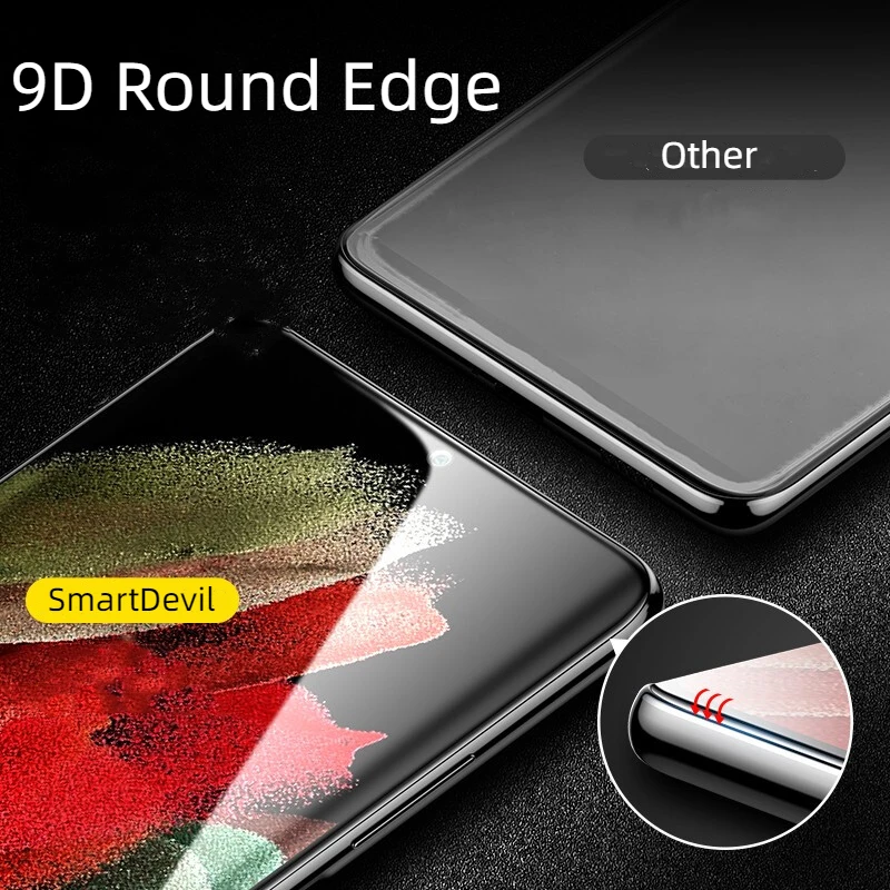 SmartDevil HD Film Tempered Glass for Samsung Galaxy S23 S22 Curved Full Cover Screen Protector for Samsung S23 Plus S22 Plus