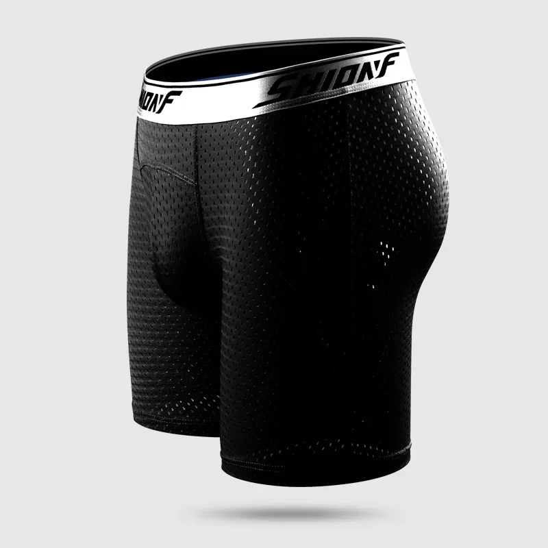 Shionf Long Boxer Men Cuecas Mesh Breathable Underwear Male Underpants Man Boxer Shorts Homme Ice Silk Sportswear Men