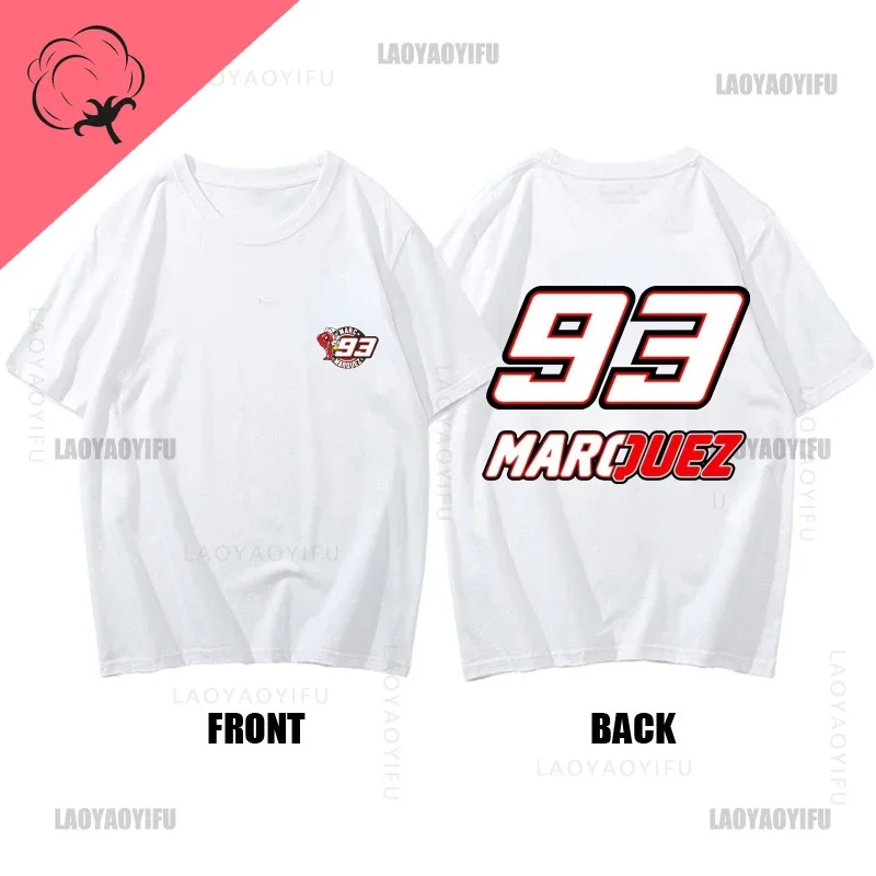 Cool Red Ant จาก Marquez โลโก้เสื้อยืดผู้ชายผู้หญิง Marquez เกมแข่งรถจักรยานยนต์ 93 แขนสั้นผู้ใหญ่เสื้อผ้า