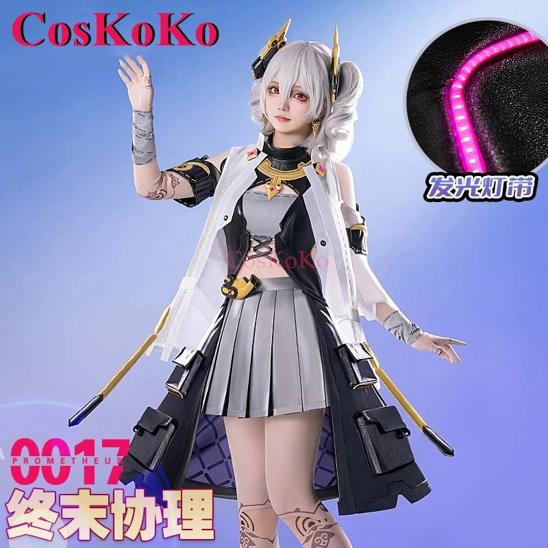 CosKoKo Prometheus Cosplay Game Honkai Impact 3 Costume Fashion Sweet Lovely Uniforms Women Halloween Party Role Play Clothing