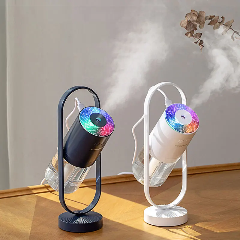 Portable Mini Spray Mist Humidifier 200ML Car Air Humidifier with LED Light USB Powered Essential Oil Diffuser Bedroom