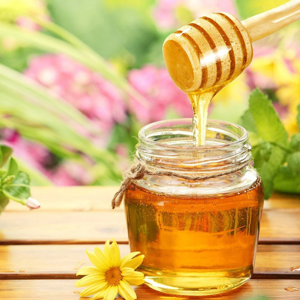 

30pcs 8Cm Wooden Stick Eco-Friendly For Jar Syrup Stirrer Honey Stirring Spoon Viscous Liquid Honey Stirring Spoon Tool