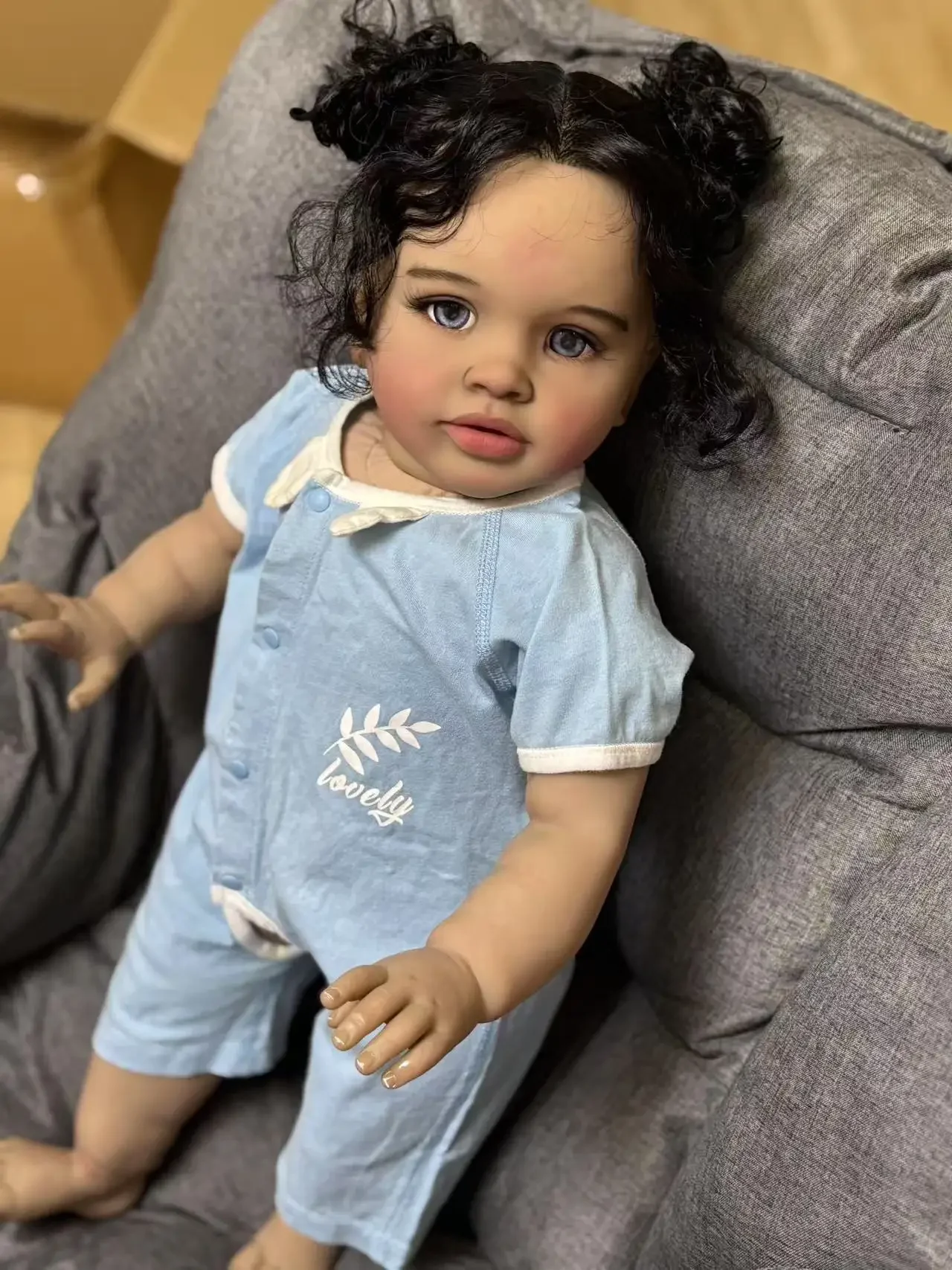 EGO Customized Limited Supply 68cm Reborn Baby Pippa With Hand-Rooted Hair Already Finished Doll Christmas Gift